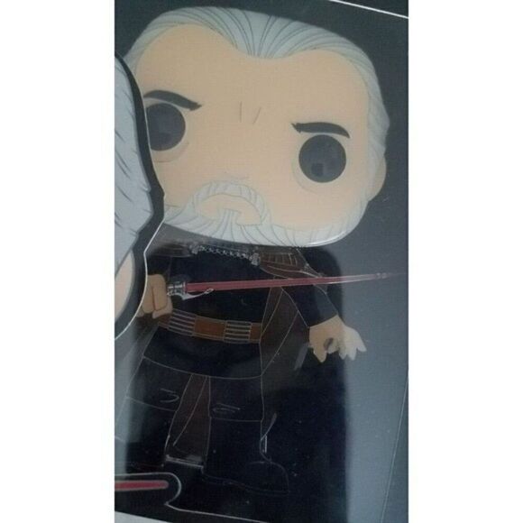#22 Star Wars Count Dooku Funko Pop! Big Metal Enamel Pin Stand Included - Picture 6 of 7